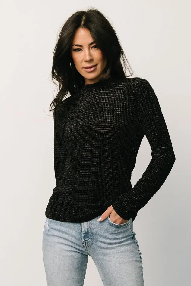 Women Joss Velvet Top Black Baltic Born Blouses and Shirts Women Joss Velvet Top Black Baltic Born Blouses and Shirts