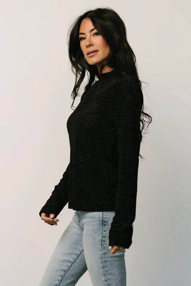 Women Joss Velvet Top Black Baltic Born Blouses and Shirts Women Joss Velvet Top Black Baltic Born Blouses and Shirts