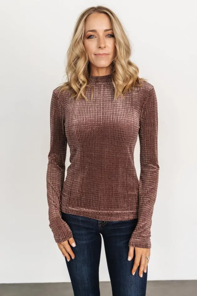 Women Joss Velvet Top Dusty Clove Baltic Born Blouses and Shirts