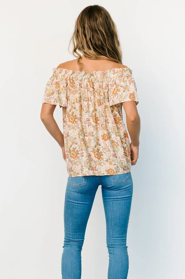 Women Jude Boho Top Cream Multi Baltic Born Blouses and Shirts