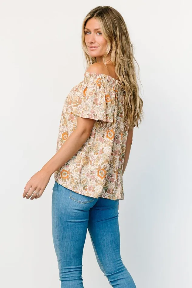 Women Jude Boho Top Cream Multi Baltic Born Blouses and Shirts