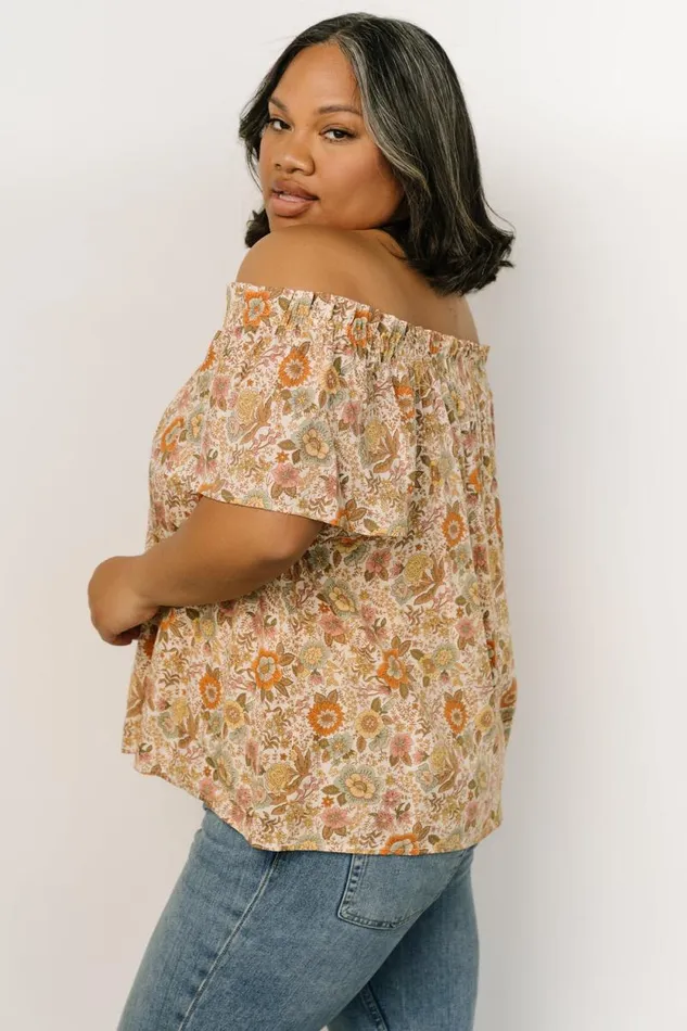 Women Jude Boho Top Cream Multi Baltic Born Blouses and Shirts