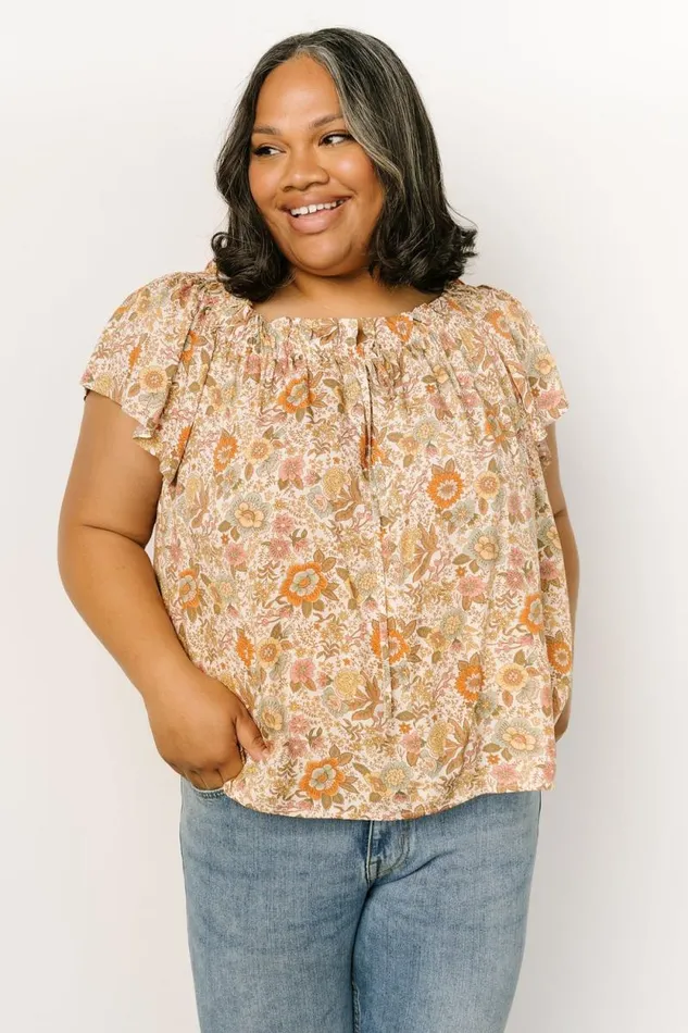 Women Jude Boho Top Cream Multi Baltic Born Blouses and Shirts