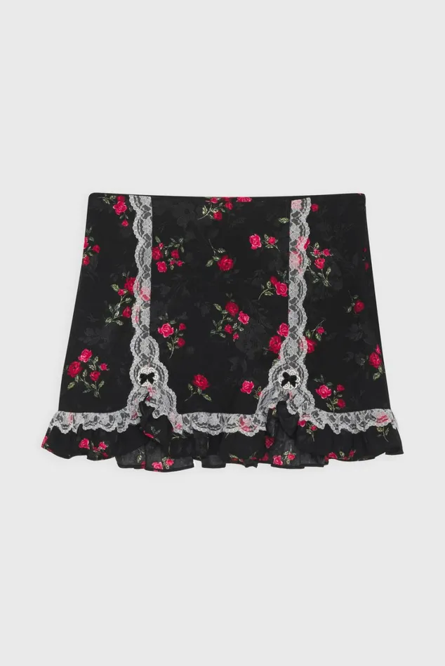 Women June Mini Skirt Black For Love and Lemons Lingerie