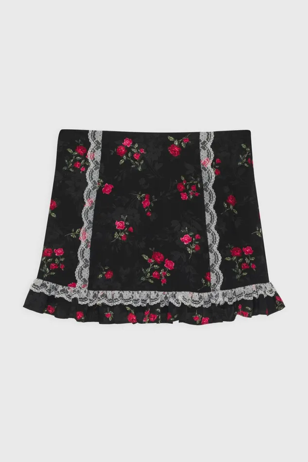 Women June Mini Skirt Black For Love and Lemons Lingerie