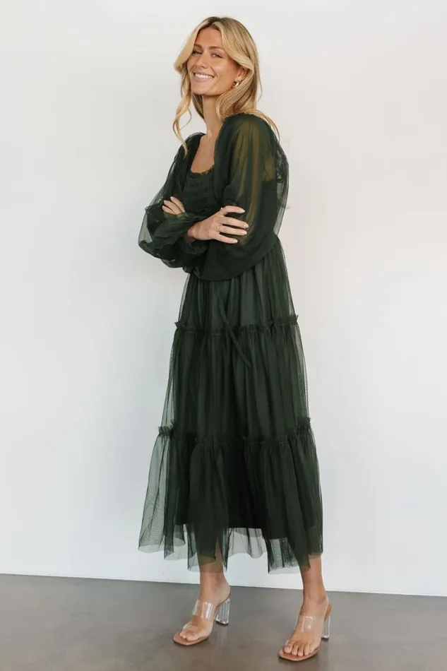 Women Katrina Tulle Maxi Dress Dark Green Baltic Born Maxi Dresses Women Katrina Tulle Maxi Dress Dark Green Baltic Born Maxi Dresses