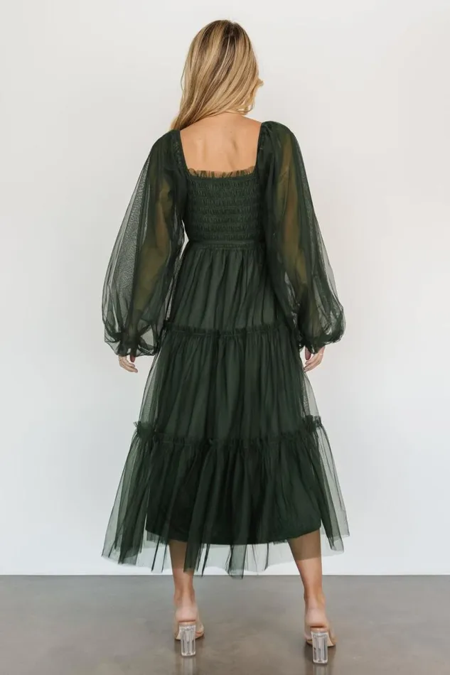 Women Katrina Tulle Maxi Dress Dark Green Baltic Born Maxi Dresses Women Katrina Tulle Maxi Dress Dark Green Baltic Born Maxi Dresses