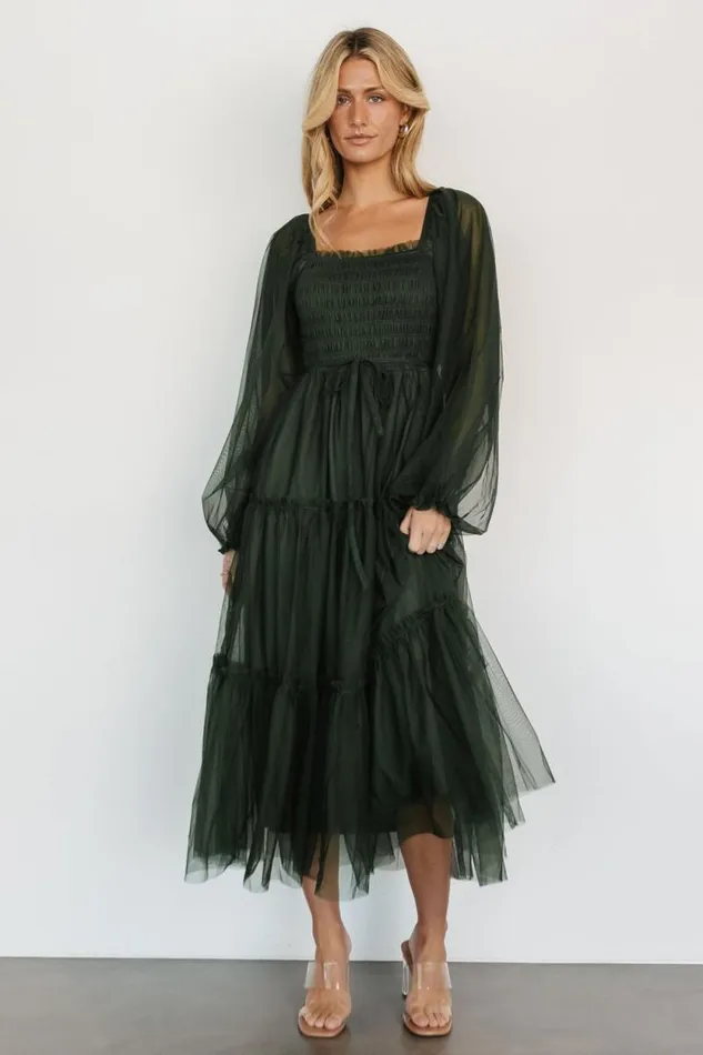Women Katrina Tulle Maxi Dress Dark Green Baltic Born Maxi Dresses Women Katrina Tulle Maxi Dress Dark Green Baltic Born Maxi Dresses