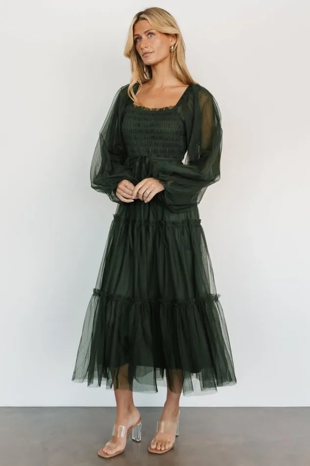 Women Katrina Tulle Maxi Dress Dark Green Baltic Born Maxi Dresses Women Katrina Tulle Maxi Dress Dark Green Baltic Born Maxi Dresses