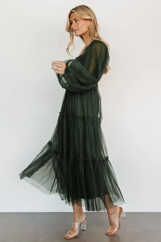 Women Katrina Tulle Maxi Dress Dark Green Baltic Born Maxi Dresses Women Katrina Tulle Maxi Dress Dark Green Baltic Born Maxi Dresses