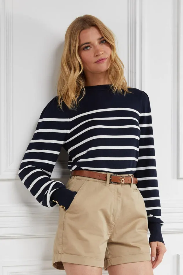 Women Kelsie Crew Neck Knit Ink Navy Stripe Holland Cooper Knitwear Women Kelsie Crew Neck Knit Ink Navy Stripe Holland Cooper Knitwear