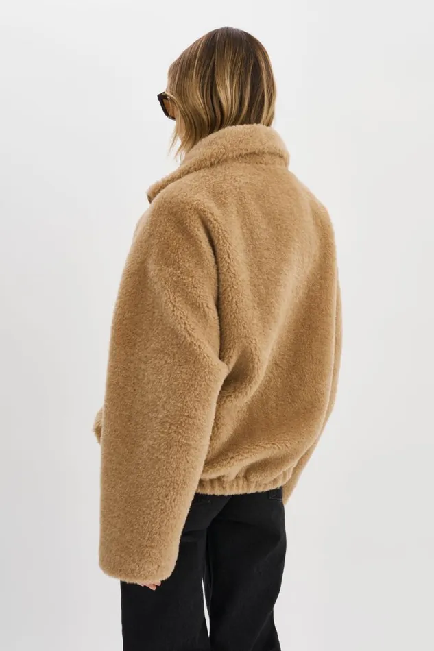 Women KIM Sherpa Jacket Taupe LAMARQUE Sherpa