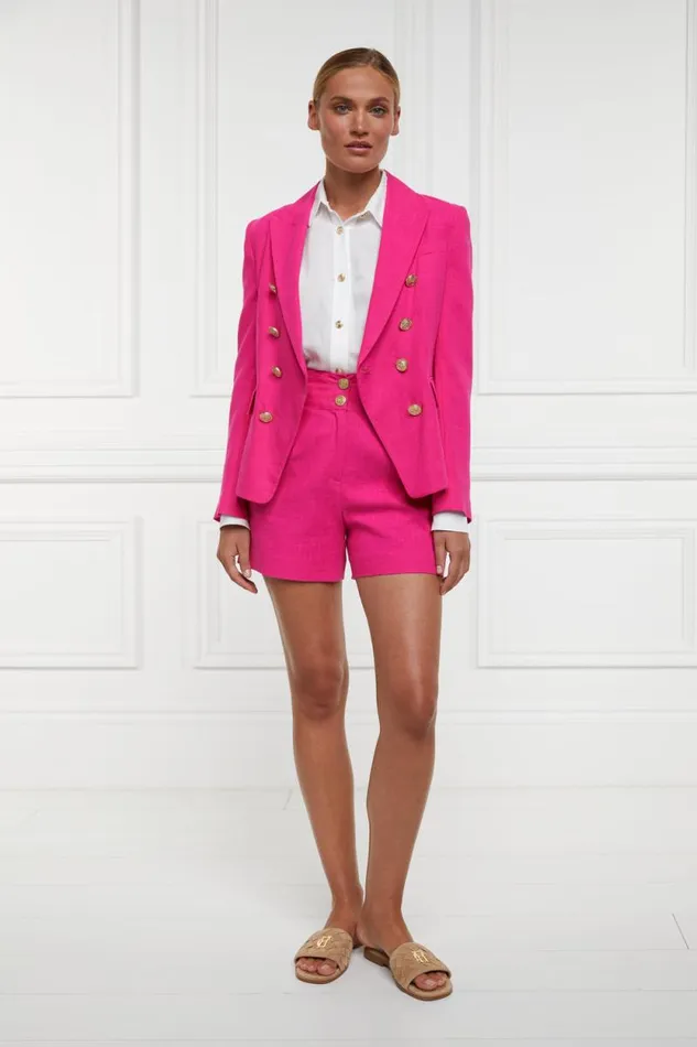 Women Knightsbridge Blazer Hot Pink Linen Holland Cooper Tailoring