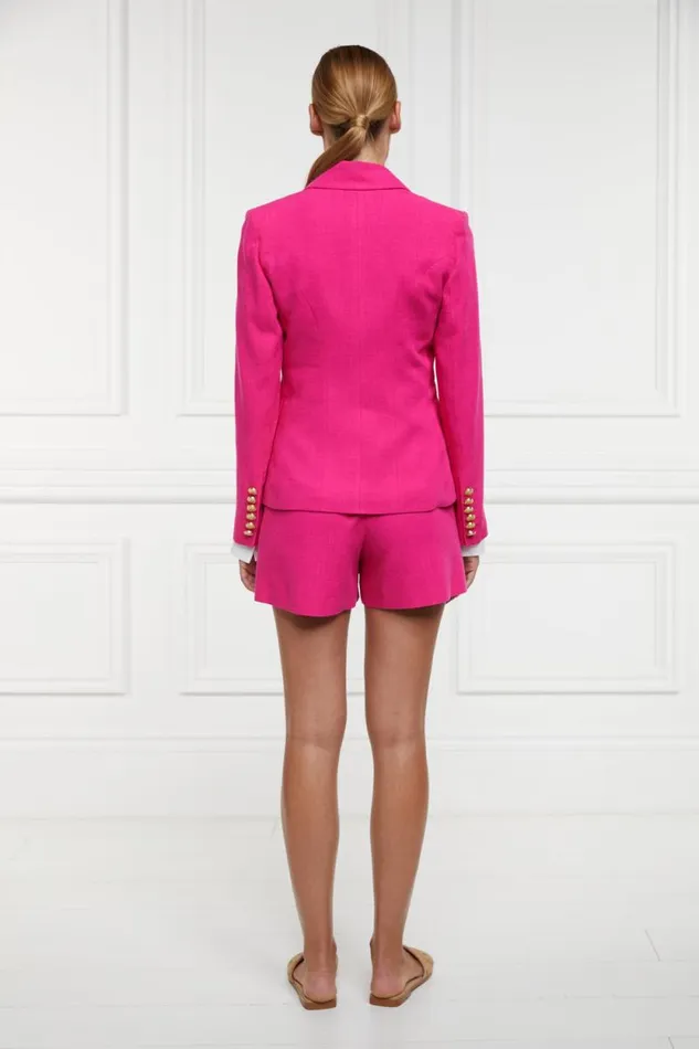 Women Knightsbridge Blazer Hot Pink Linen Holland Cooper Tailoring