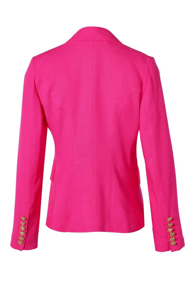 Women Knightsbridge Blazer Hot Pink Linen Holland Cooper Tailoring