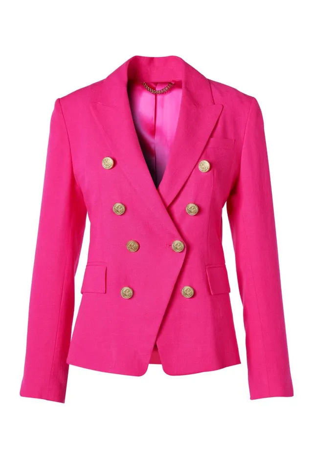 Women Knightsbridge Blazer Hot Pink Linen Holland Cooper Tailoring