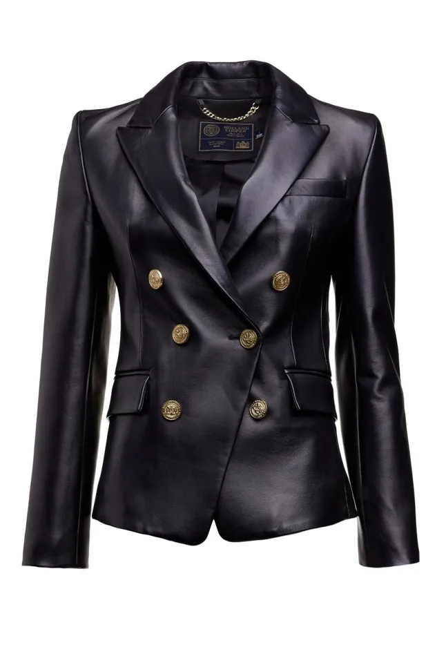 Women Knightsbridge Blazer Valencia Leather Black Holland Cooper Blazers