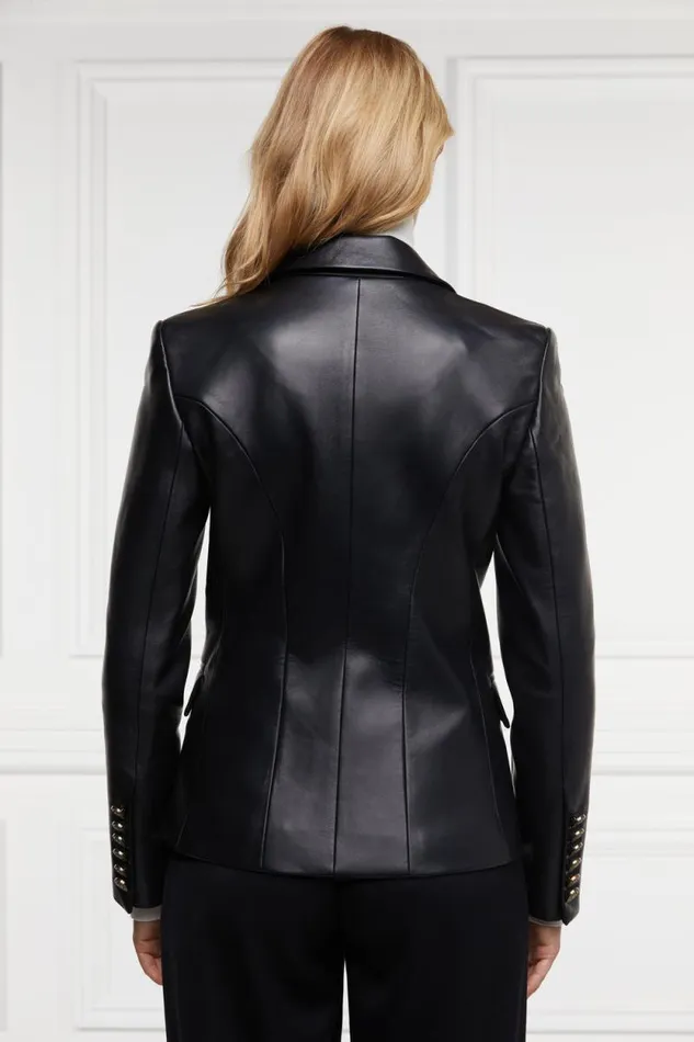 Women Knightsbridge Blazer Valencia Leather Black Holland Cooper Blazers