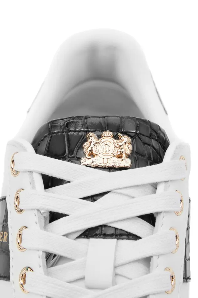Women Knightsbridge Court Trainer Black Croc Holland Cooper Trainers