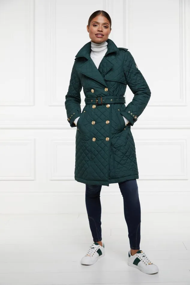 Women Knightsbridge Court Trainer White Racing Green Holland Cooper Trainers Women Knightsbridge Court Trainer White Racing Green Holland Cooper Trainers