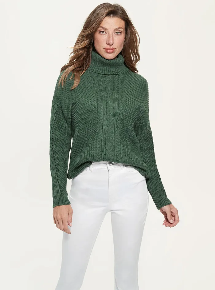 Women Knits and Sweaters GUESS Green Dawna Knit Top