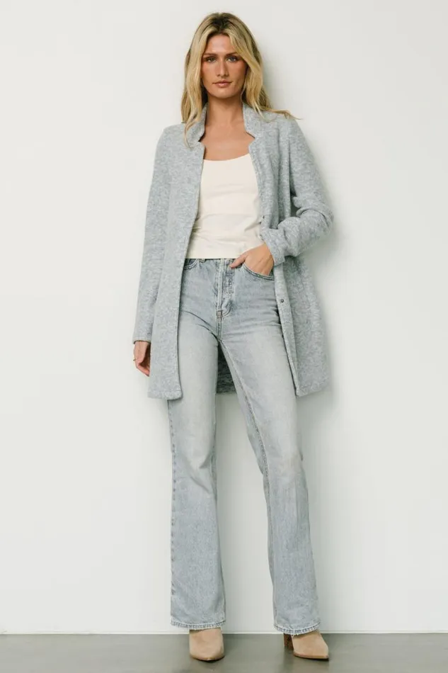 Women Knoll Notch Jacket Heather Light Blue Baltic Born Outerwear Women Knoll Notch Jacket Heather Light Blue Baltic Born Outerwear