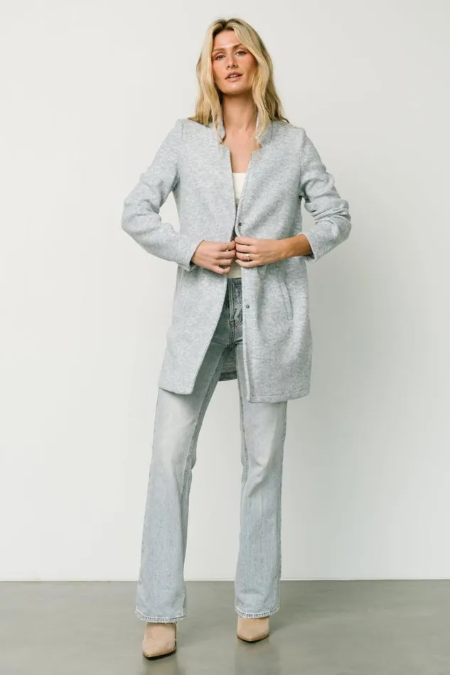 Women Knoll Notch Jacket Heather Light Blue Baltic Born Outerwear Women Knoll Notch Jacket Heather Light Blue Baltic Born Outerwear