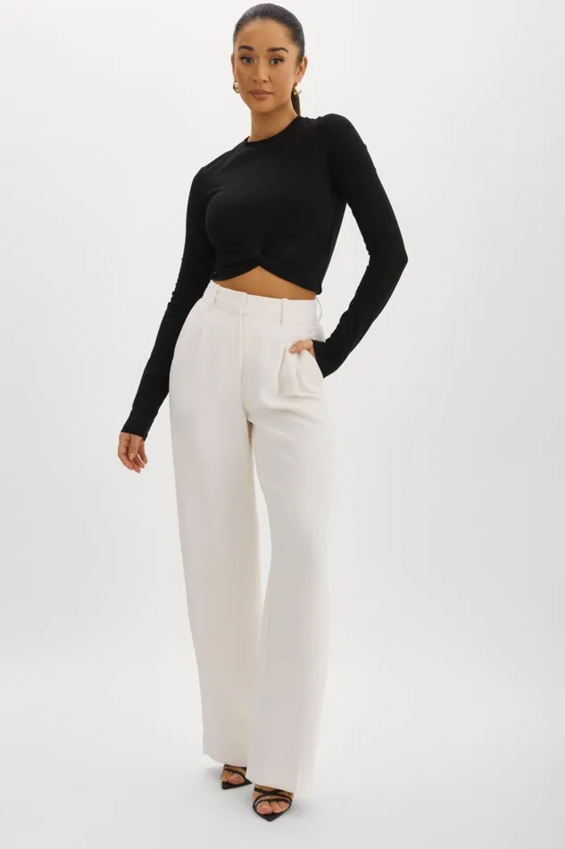 Women KSENIA Twist Top Black LAMARQUE Tops