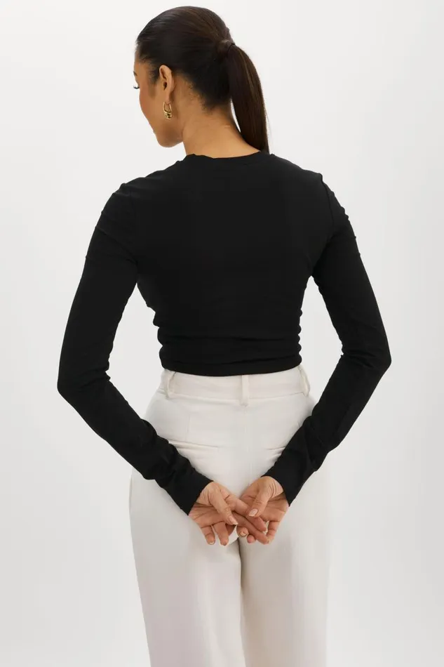 Women KSENIA Twist Top Black LAMARQUE Tops