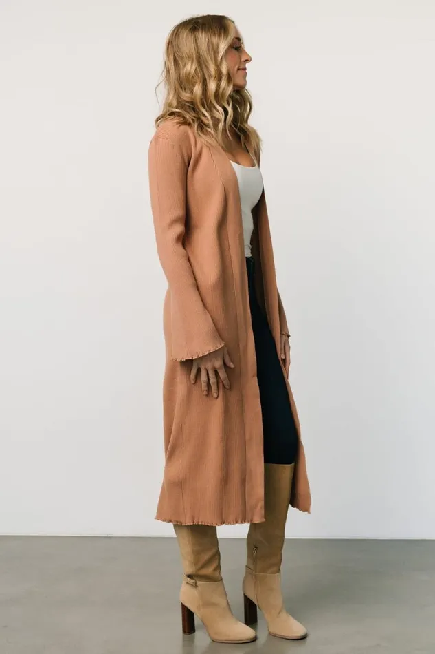 Women Lauren Ribbed Cardigan Camel Baltic Born Sweaters Women Lauren Ribbed Cardigan Camel Baltic Born Sweaters