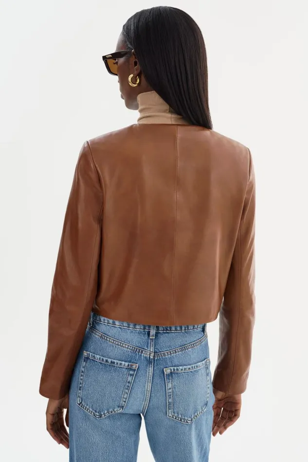 Women LINETTE Leather Jacket Luggage LAMARQUE Leather Jackets Women LINETTE Leather Jacket Luggage LAMARQUE Leather Jackets