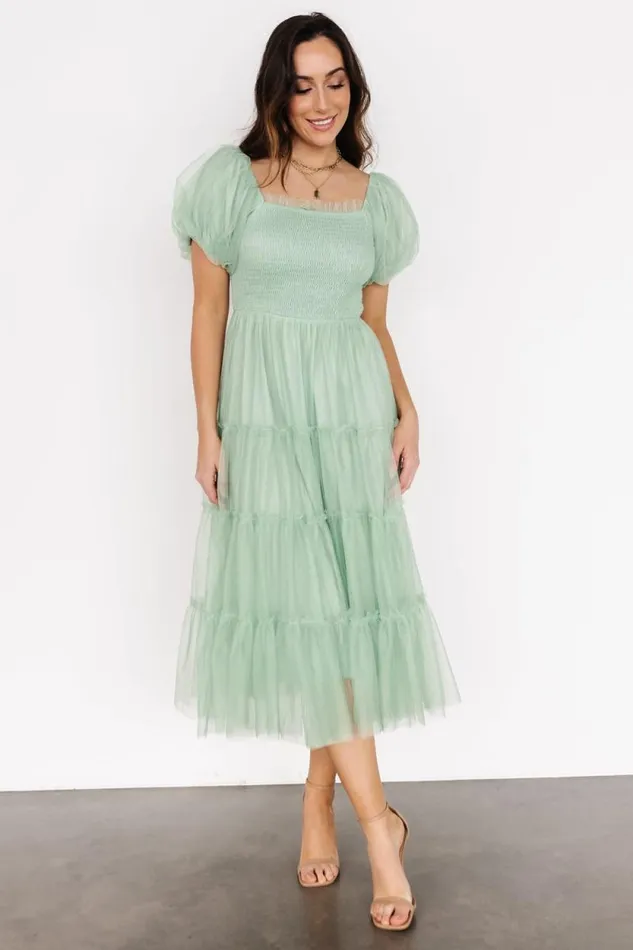 Women Liv Tulle Midi Dress Light Green Baltic Born Tulle Styles Women Liv Tulle Midi Dress Light Green Baltic Born Tulle Styles
