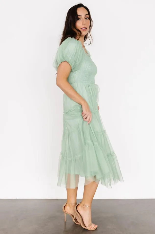 Women Liv Tulle Midi Dress Light Green Baltic Born Tulle Styles Women Liv Tulle Midi Dress Light Green Baltic Born Tulle Styles