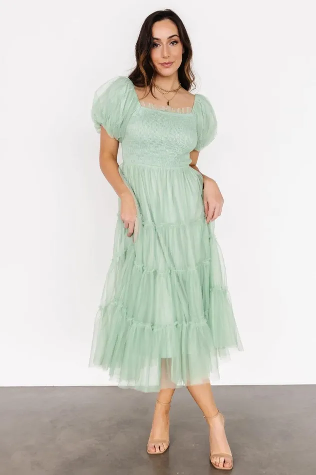Women Liv Tulle Midi Dress Light Green Baltic Born Tulle Styles Women Liv Tulle Midi Dress Light Green Baltic Born Tulle Styles