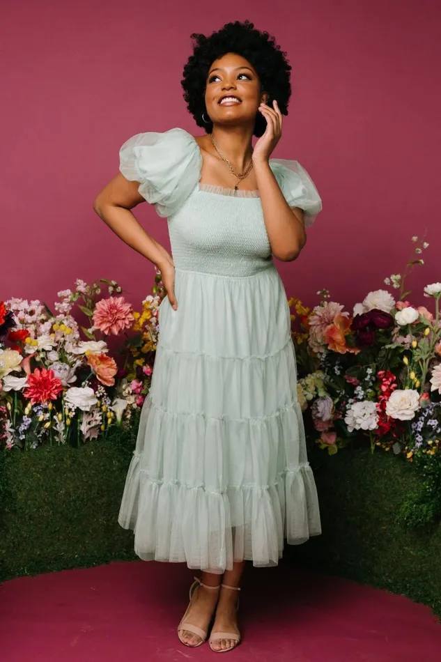 Women Liv Tulle Midi Dress Light Green Baltic Born Tulle Styles Women Liv Tulle Midi Dress Light Green Baltic Born Tulle Styles
