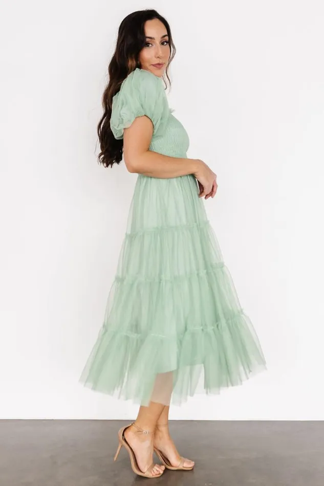 Women Liv Tulle Midi Dress Light Green Baltic Born Tulle Styles Women Liv Tulle Midi Dress Light Green Baltic Born Tulle Styles