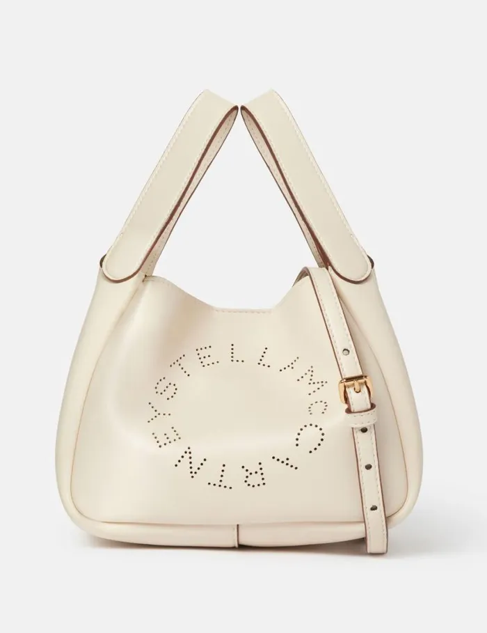 Women Logo Double Top Handle Crossbody Bag Magnolia White Stella McCartney Crossbody Bags