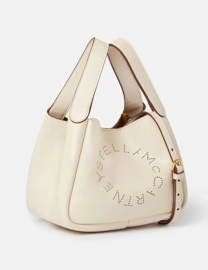 Women Logo Double Top Handle Crossbody Bag Magnolia White Stella McCartney Crossbody Bags