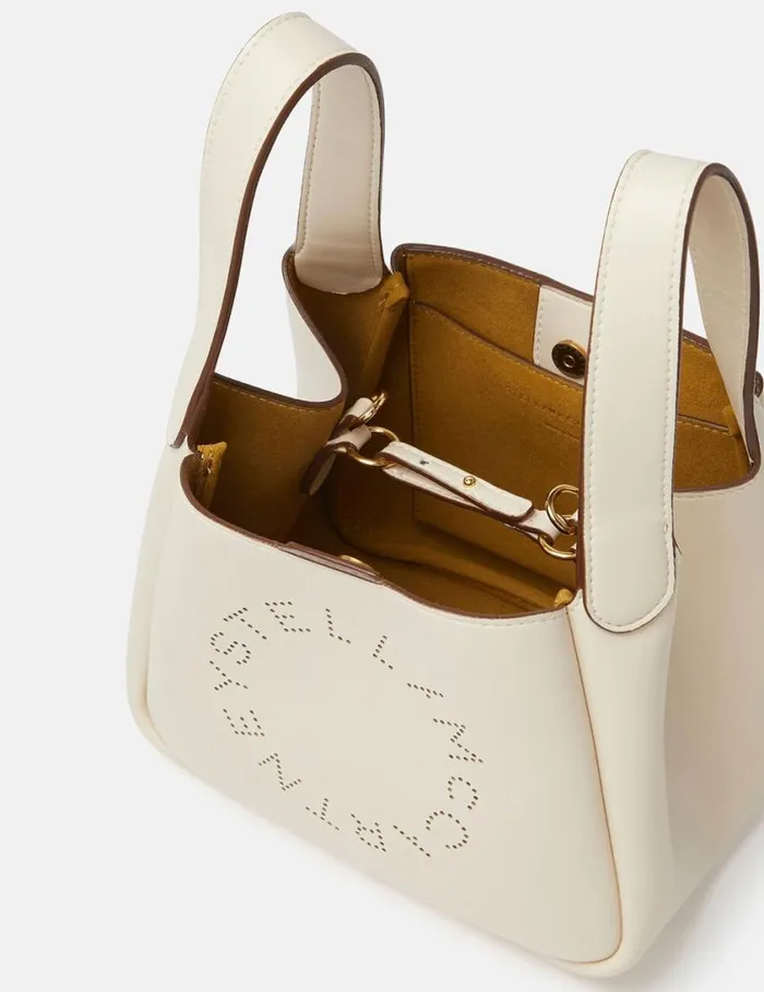 Women Logo Double Top Handle Crossbody Bag Magnolia White Stella McCartney Crossbody Bags