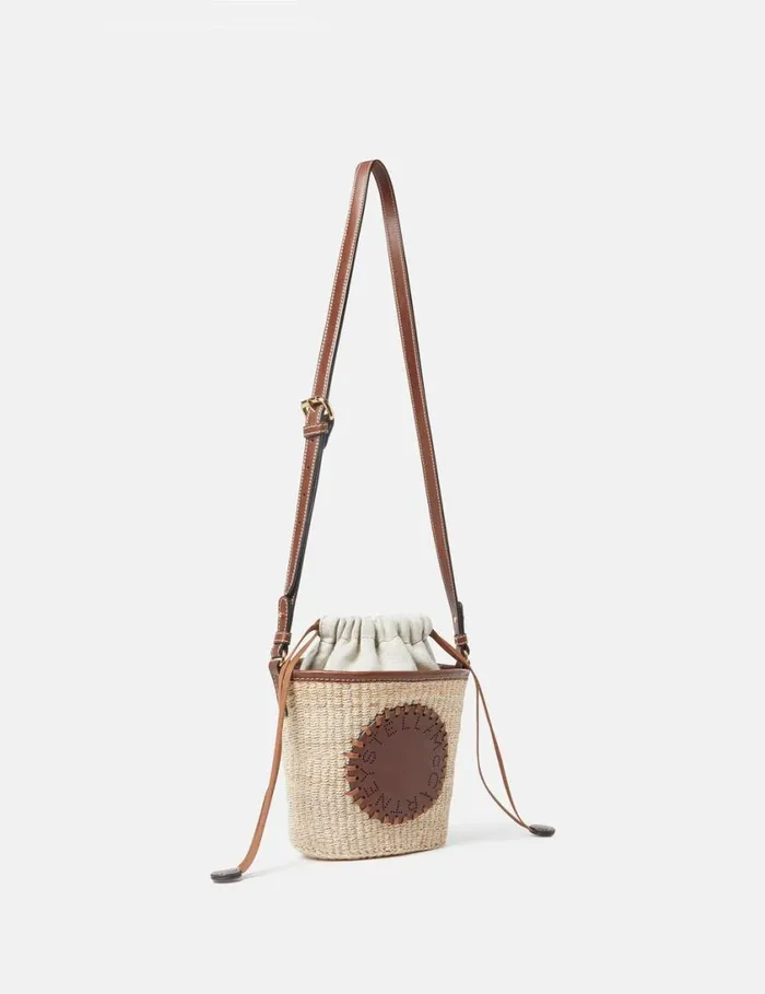 Women Logo Raffia Crossbody Bag Natural Beige Stella McCartney Mini Bags And Clutches Women Logo Raffia Crossbody Bag Natural Beige Stella McCartney Mini Bags And Clutches
