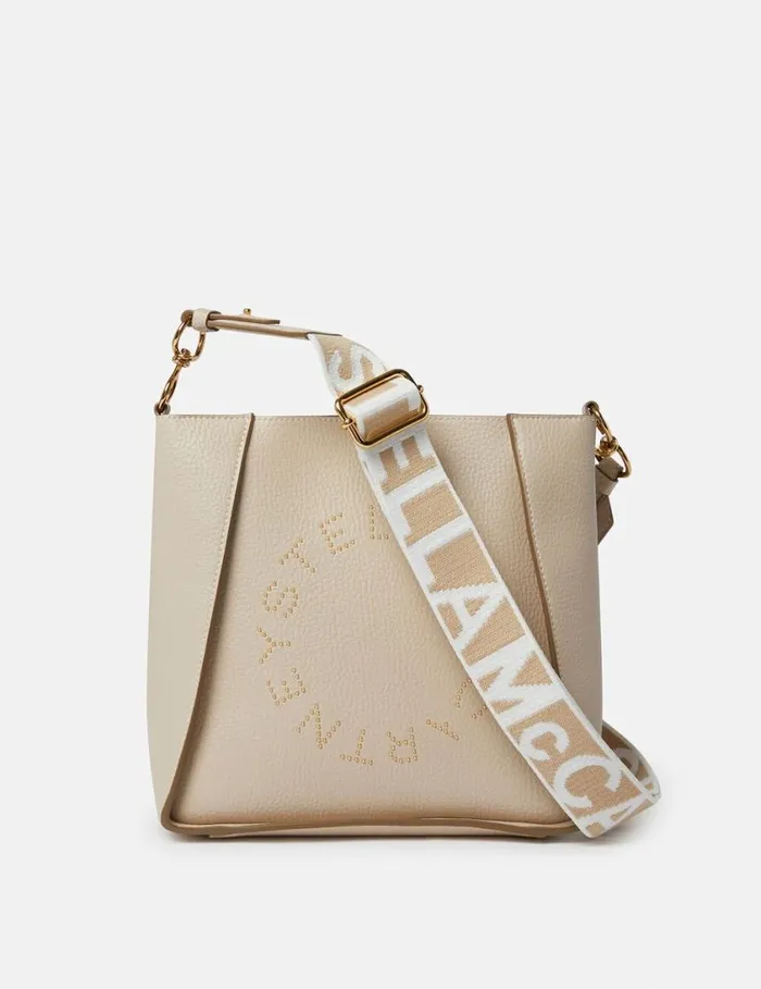Women Logo Square Crossbody Bag Oat Stella McCartney Crossbody Bags