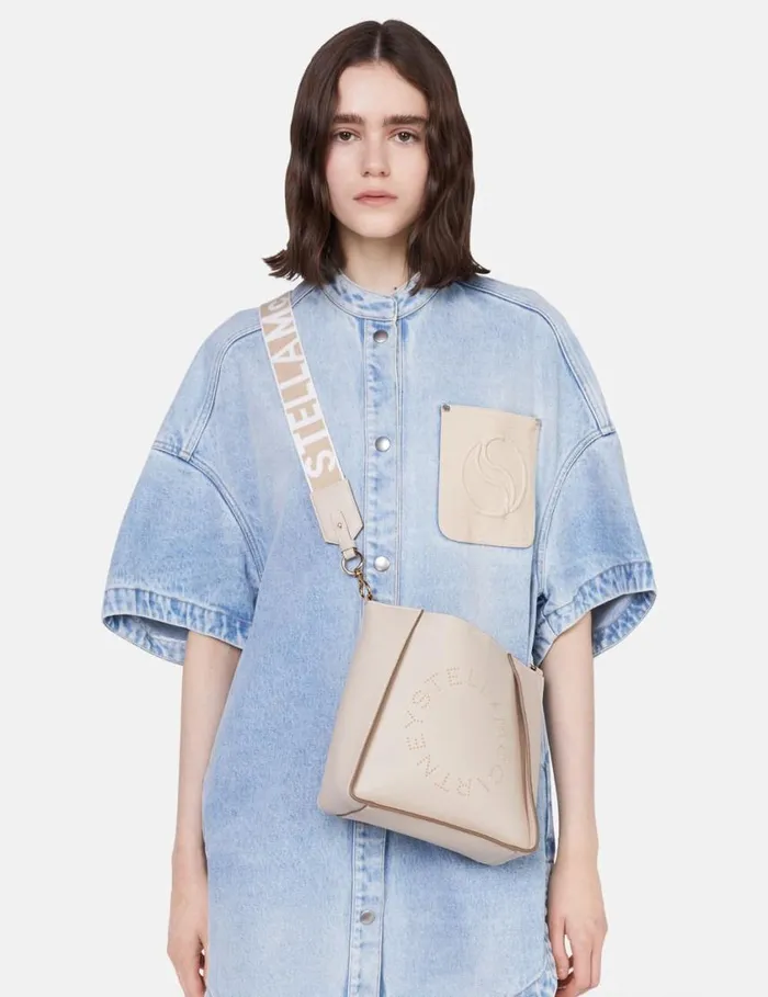 Women Logo Square Crossbody Bag Oat Stella McCartney Crossbody Bags Women Logo Square Crossbody Bag Oat Stella McCartney Crossbody Bags