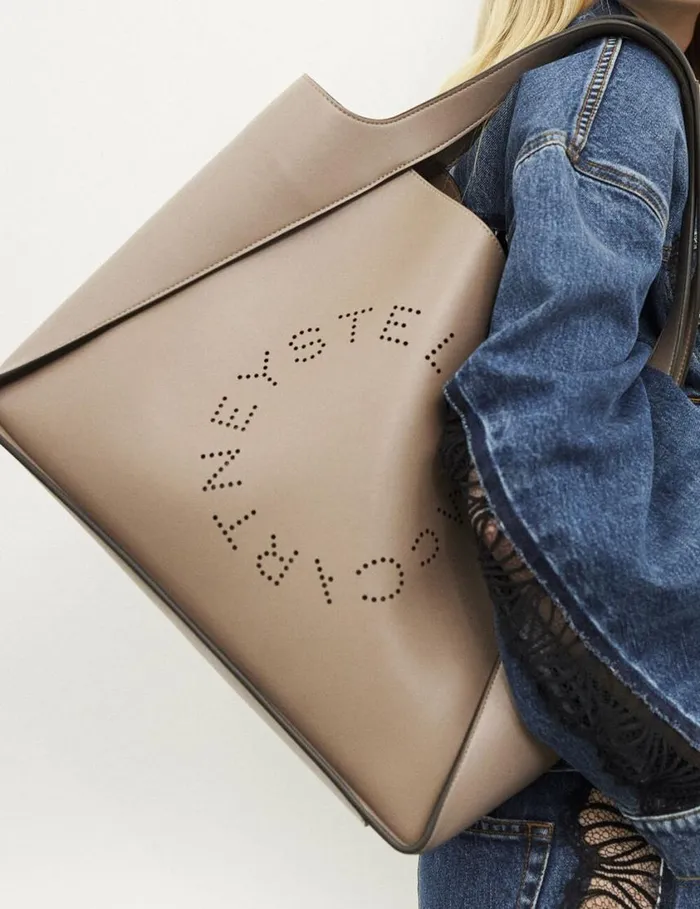 Women Logo Tote Bag Moss Stella McCartney TopHandle Bags Women Logo Tote Bag Moss Stella McCartney TopHandle Bags