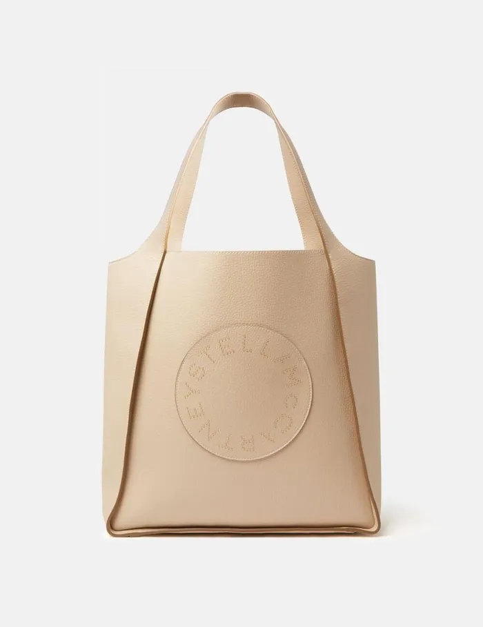 Women Logo Tote Bag Oat Stella McCartney Logo Bag