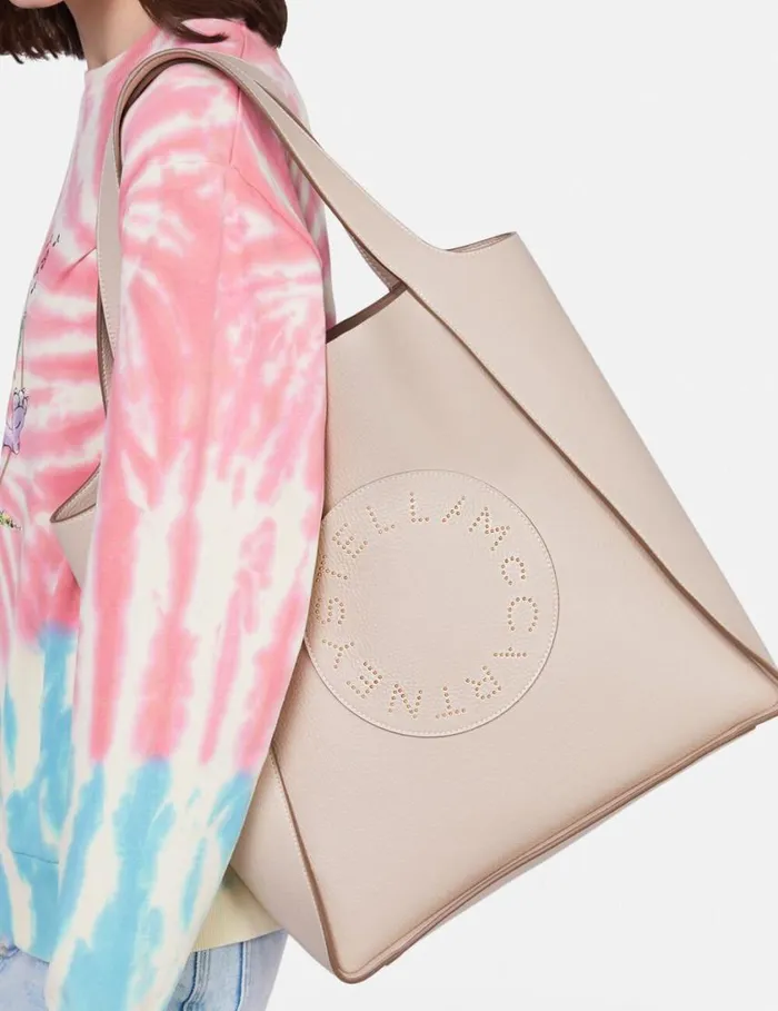 Women Logo Tote Bag Oat Stella McCartney Logo Bag