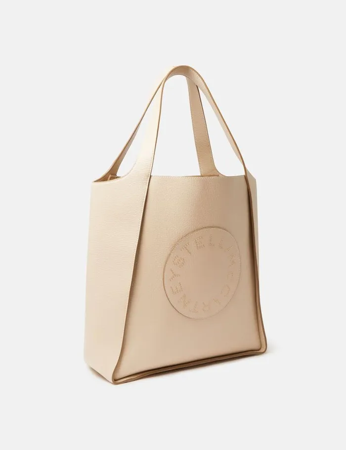 Women Logo Tote Bag Oat Stella McCartney Logo Bag