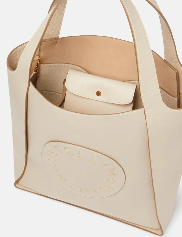 Women Logo Tote Bag Oat Stella McCartney Logo Bag