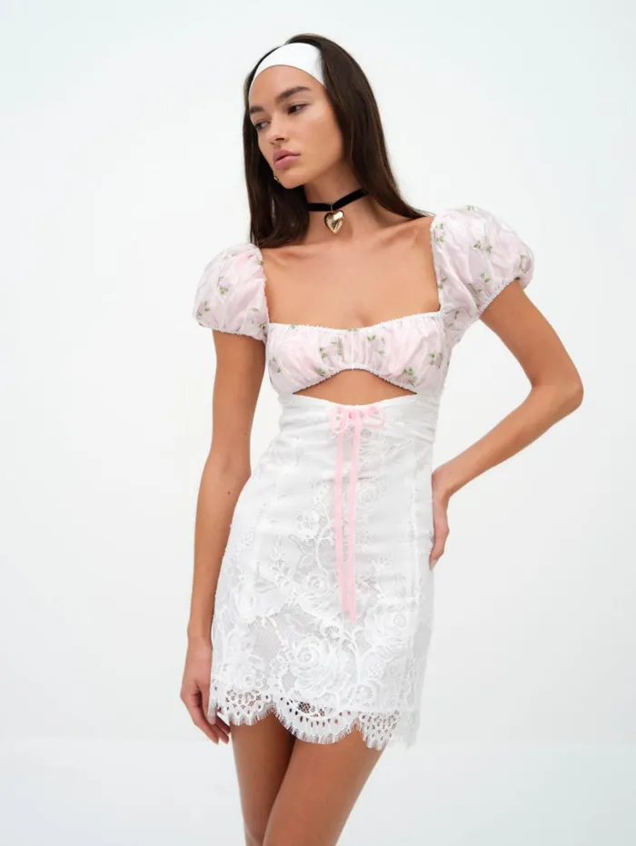 Women London Mini Dress White For Love and Lemons Dresses