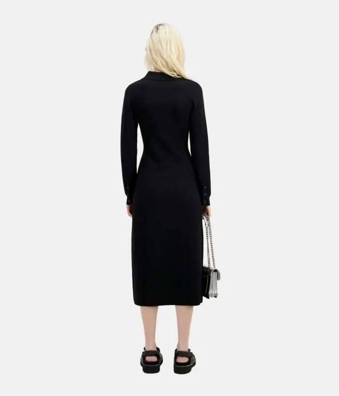 Women Long Black Knit Dress THE KOOPLES Dresses and Jumpsuits