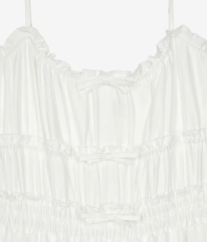 Women Long White Dress With Bows THE KOOPLES Dresses and Jumpsuits